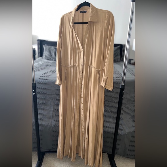 Boohoo Button-Up Duster Coat Size 8 - Picture 1 of 6